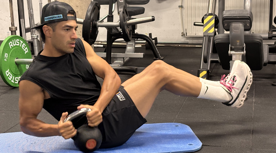 Joan Verdú entrenant al gimnàs
