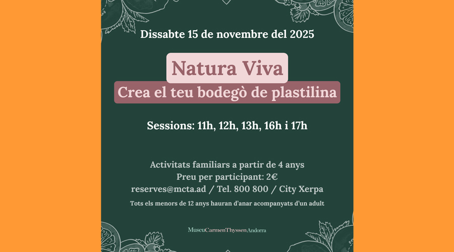 Cartell anunciant la primera activitat del novembre