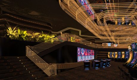 Projecció de l'interior d'Unnic, el futur casino d'Andorra