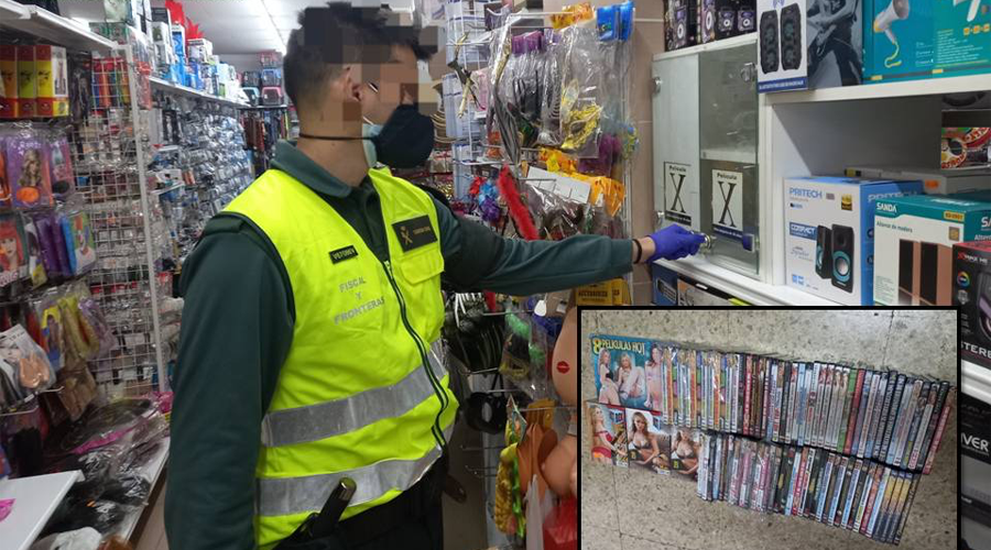 Intervenció de pel·lícules porno en un establiment comercial de la Seu d'Urgell
