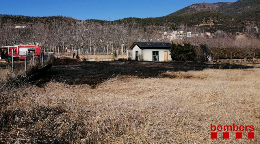 Una parcel·la cremada a la Seu d'Urgell