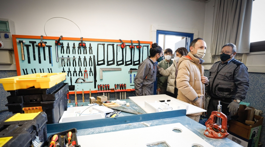 Espot i Vilarrubla visitant el centre de Formació Professional de la Massana