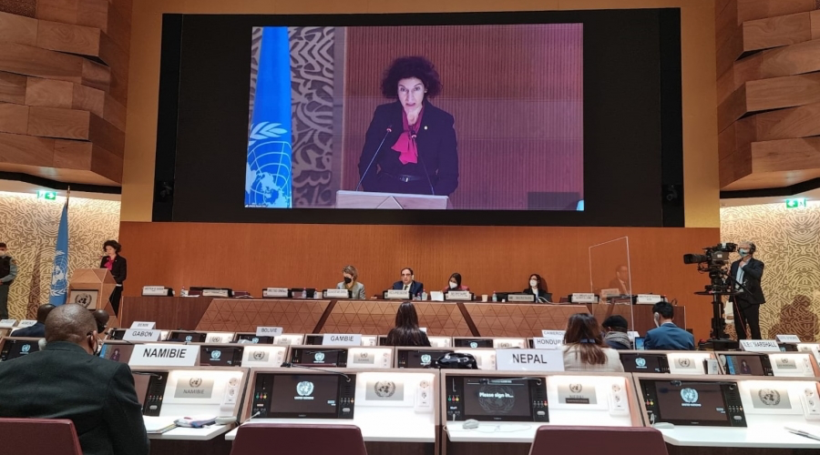 Maria Ubach participant en el Segment d'Alt Nivell de la 49a sessió del Consell de Drets Humans