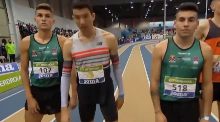 Nahuel Carabaña al Campionat d'Espanya de pista coberta