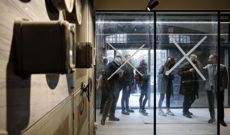 Visita a les obres de l'edifici de Ràdio Andorra