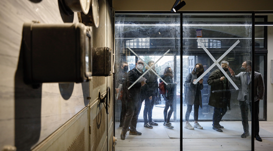 Visita a les obres de l'edifici de Ràdio Andorra