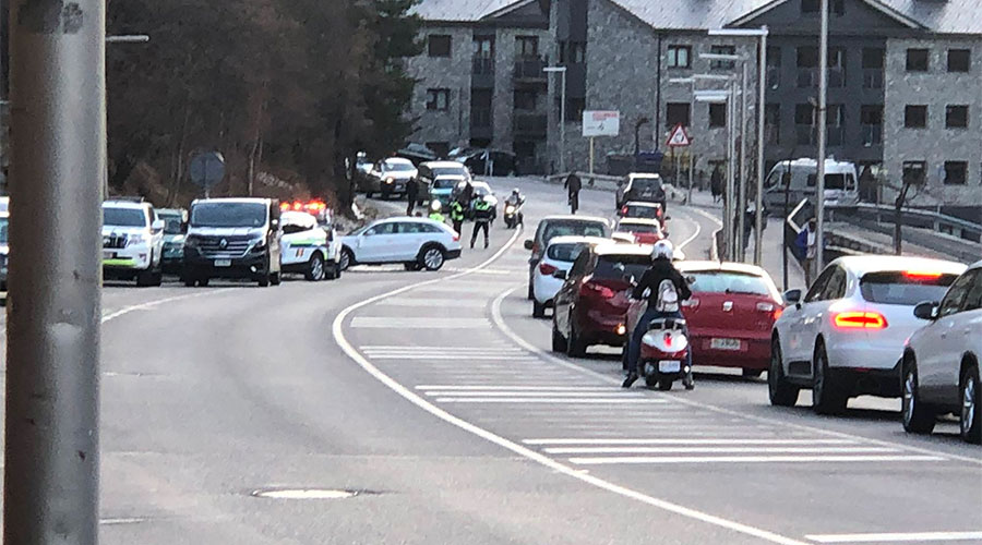 Un vehicle accidentat a la CG3 a l'alçada de la Clota Verda d'Ordino