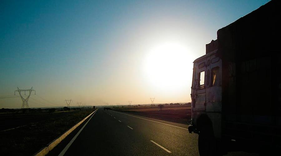 Camió en una carretera