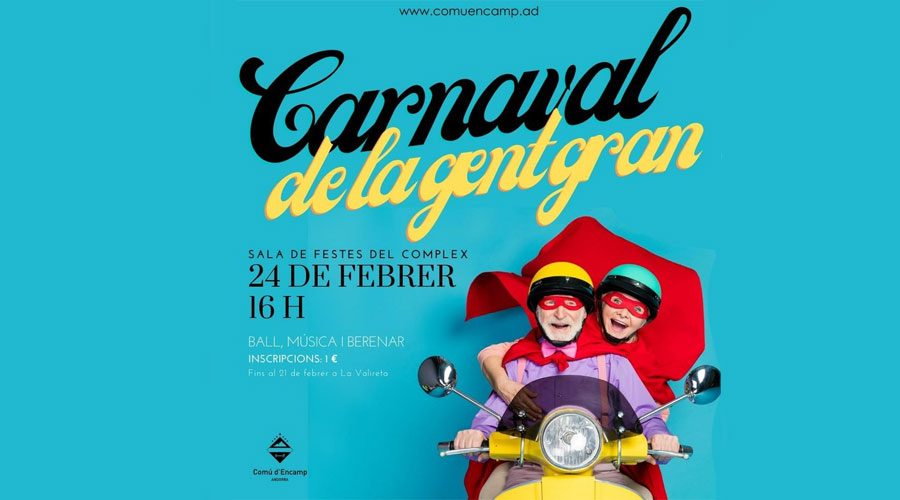 Cartell del Carnaval de la gent gran d'Encamp pel 2022