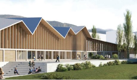Una façana del futur INEFC Pirineus