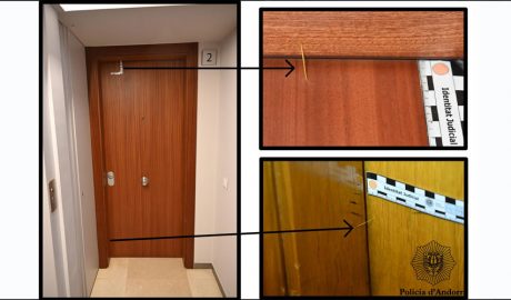 Fils de cola que serveixen de marca per als lladres