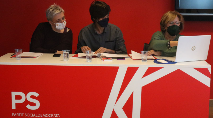 Samarra, González i Carmona a la seu del Partit Socialdemòcrata