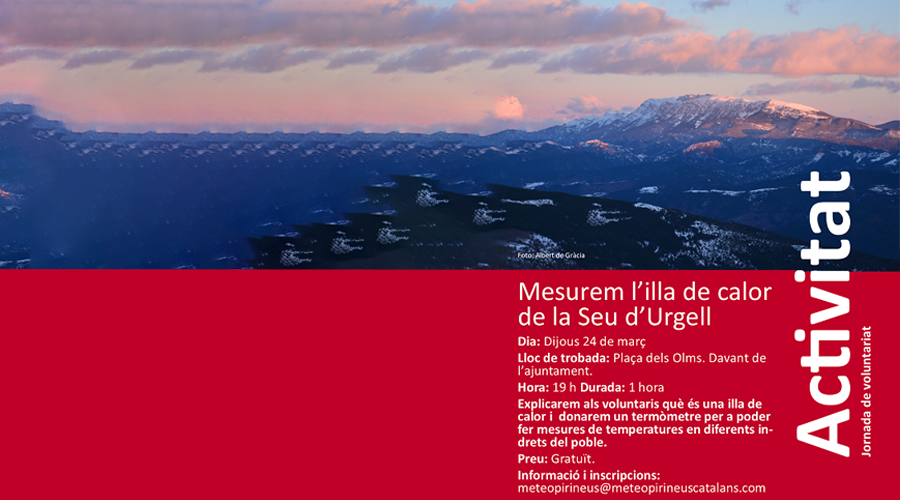 Jornada de voluntariat per mesurar l'illa de calor de la Seu d'Urgell