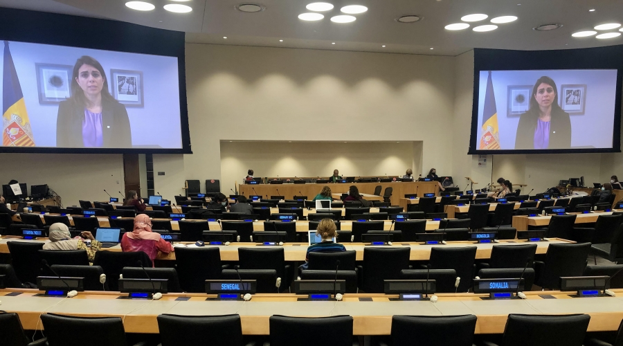 La secretària d’Estat d’Afers Socials, Joventut i Igualtat, Teresa Milà, durant la seva intervenció