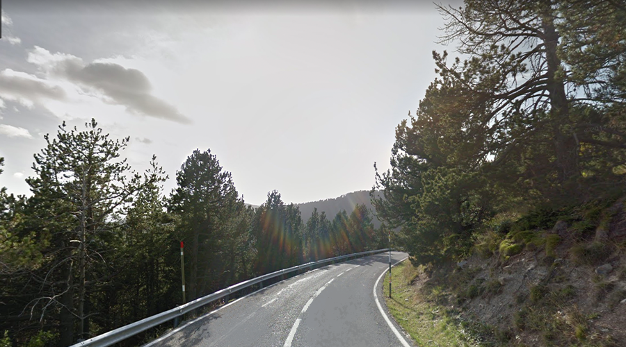 Un tram de la carretera de Montaup