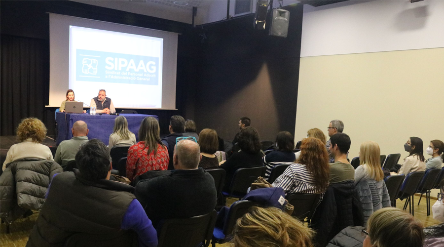 Reunió de l'assemblea general del sindicat. 