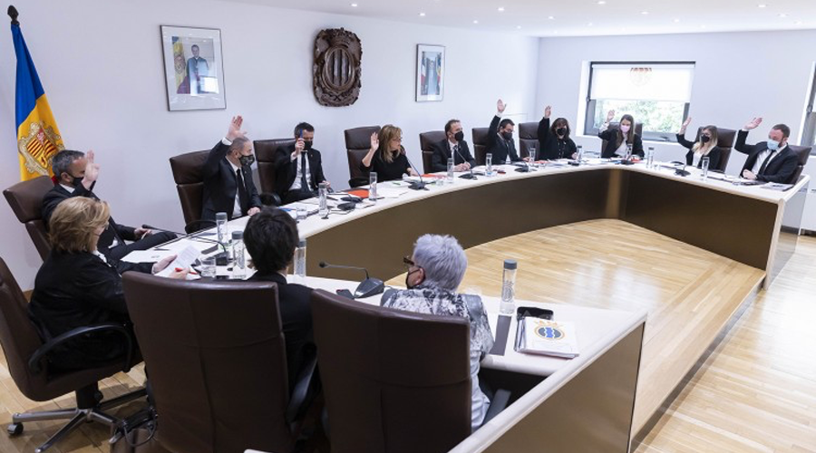Una sessió del Consell de Comú d'Andorra la Vella