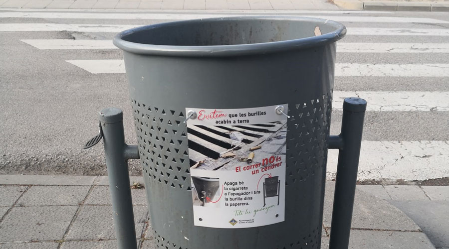 Una paperera de la Seu d'Urgell