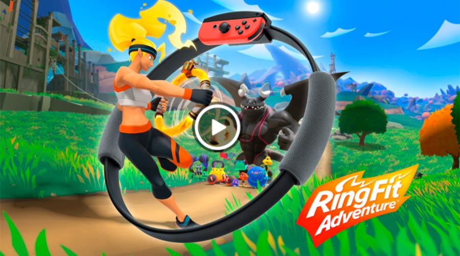 Captura de l'entrada al joc Ringfit Adventure