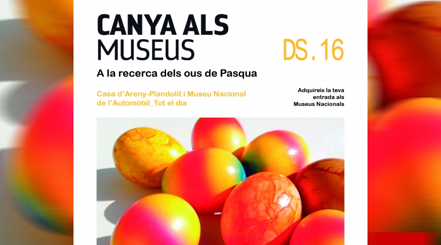Cartell de l'activitat de recerca d'ous de Pasqua als museus