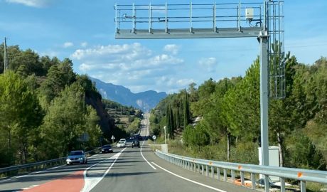 El punt de la C-14 a Bassella on s'ha instal·lat un radar de tram