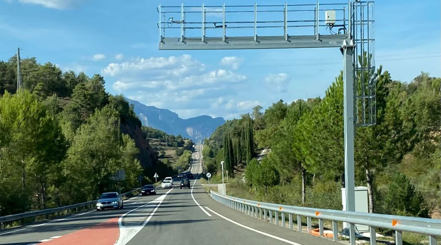 El punt de la C-14 a Bassella on s'ha instal·lat un radar de tram