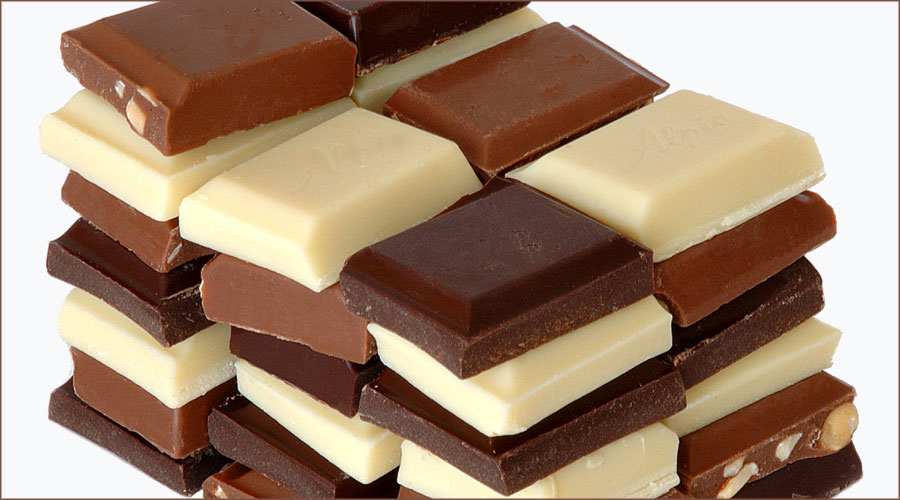 Diferents preses de xocolata