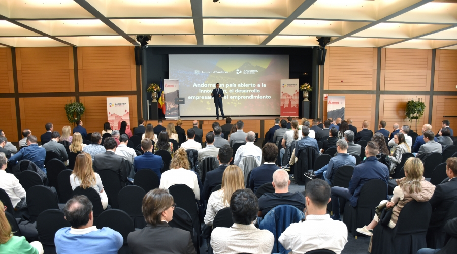 Gallardo durant la seva intervenció a l'Andorra Business Market