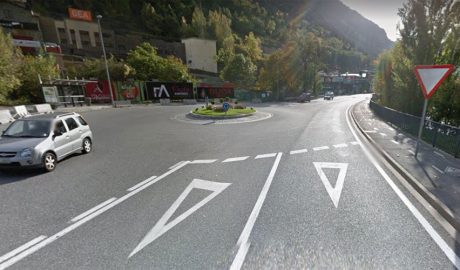 La CG1 a l'alçada del punt quilomètric 2,500 aproximadament