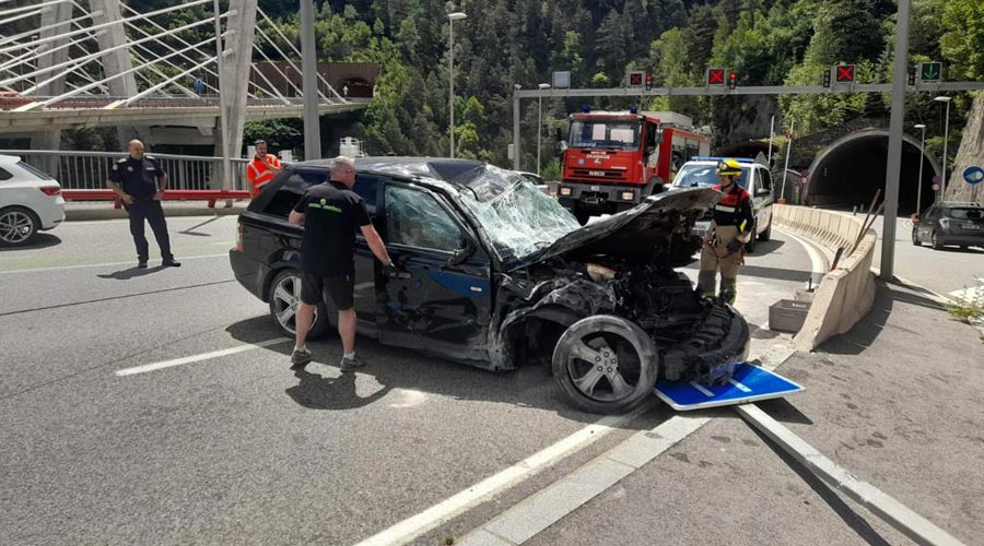 Accident als túnels de Sant Antoni de la Massana