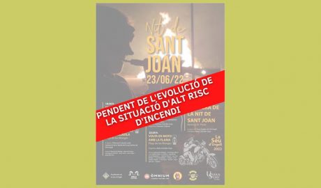 La Seu està pendent de l'evolució del risc incendi per a poder celebrar la foguera Sant Joan