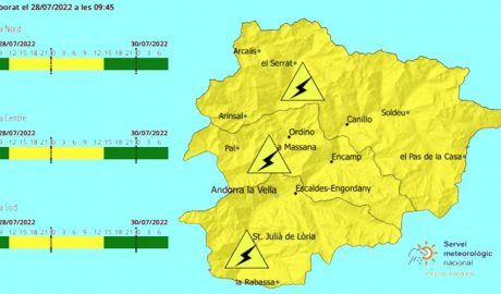 Avís groc per tempestes