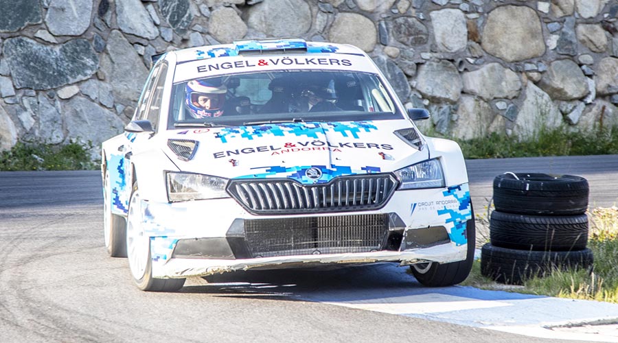 El pilot andorrà Sito Espanyol al volant del seu Skoda