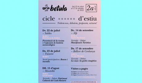 Cartell de les activitats del Betula 2022
