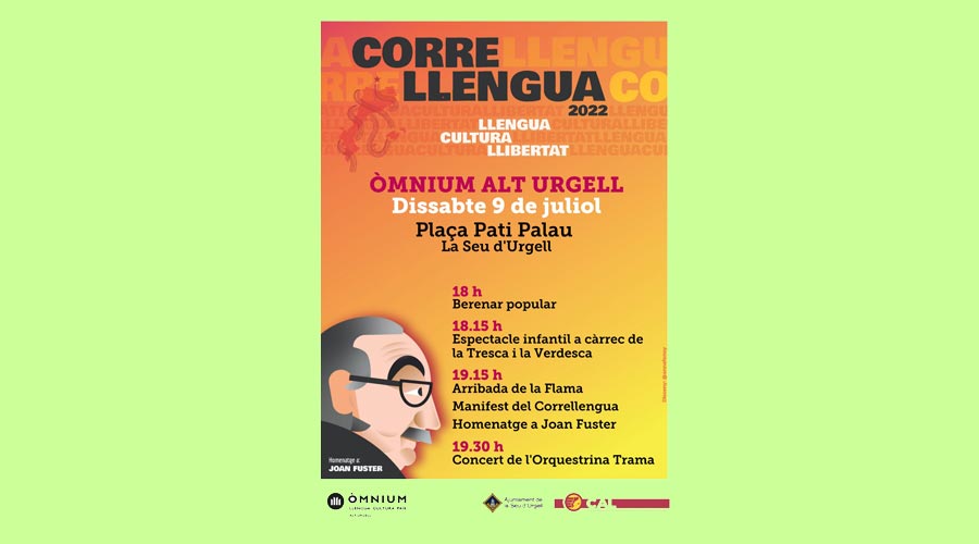 Cartell del Correllengua 2022 a l'Alt Urgell