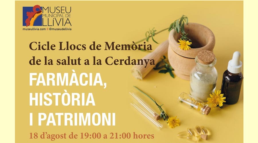 Cartell de la xerrada Farmàcia, Història i Patrimoni