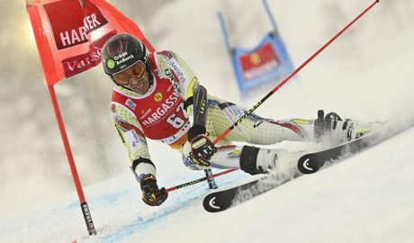 L'esquiador andorrà Joan Verdú competint