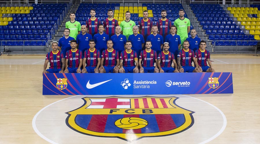 Els jugadors del Barça de futbol sala