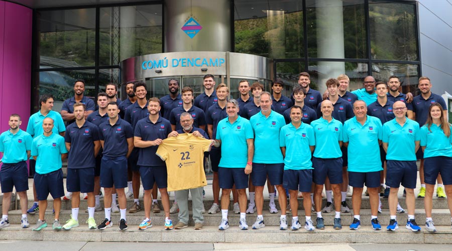 Recepció del Comú d'Encamp a la plantilla del Barça d'handbol
