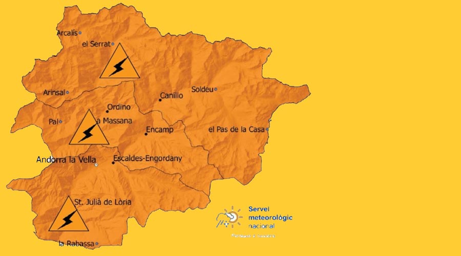 Mapa de prealerta per tempestes