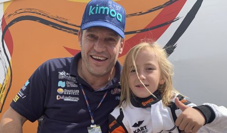 Albert Llovera amb el també jove pilot TonyCachafeiro