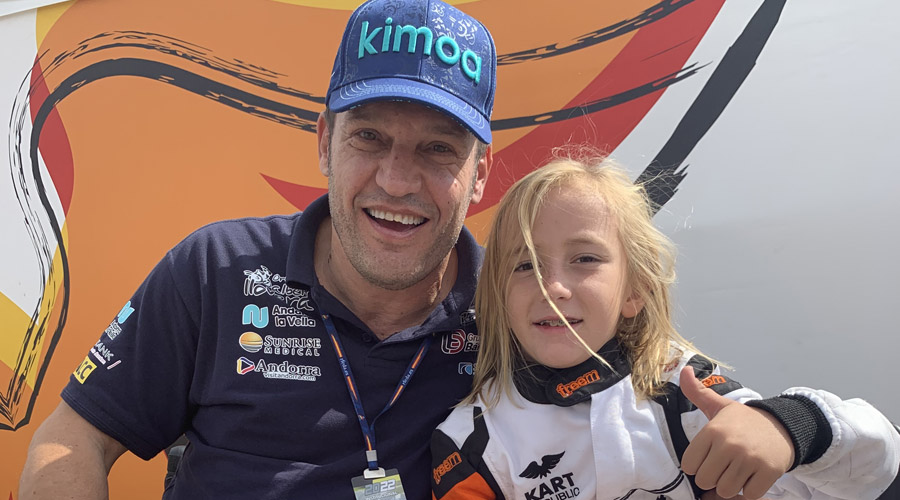 Albert Llovera amb el també jove pilot TonyCachafeiro