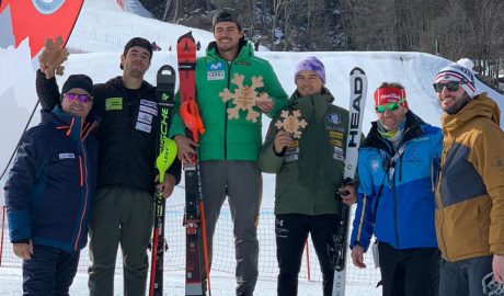 Podi de l'eslàlom a Cerro Caastor amb l'Àxel segon classificat