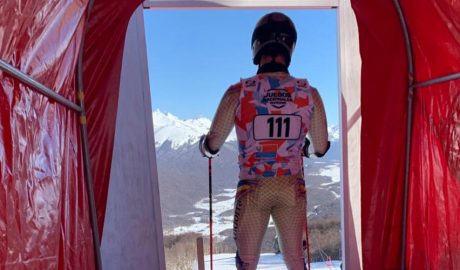 L'esquiador andorrà, Bartumeu Gabriel competint a Argentina