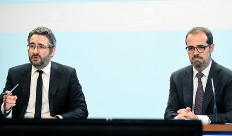 El ministre de Finances, Eric Jover i el director General de l'AFA, David Cerqueda