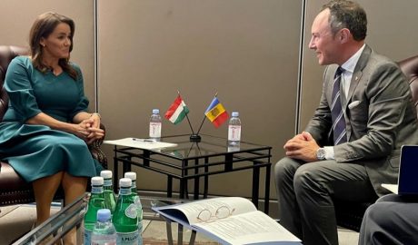Trobada de Xavier Espot amb la presidenta d'Hongria a les Nacions Unides