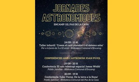 Cartell de les Jornades astronòmiques que se celebraran a Encamp i al Pas