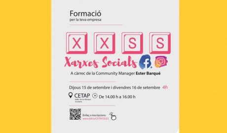 Cartell anunciant una formació sobre xarxes socials