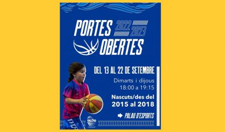 Cartell anunciant les jornades de portes obertes del Cadí la Seu de bàsquet per a infants