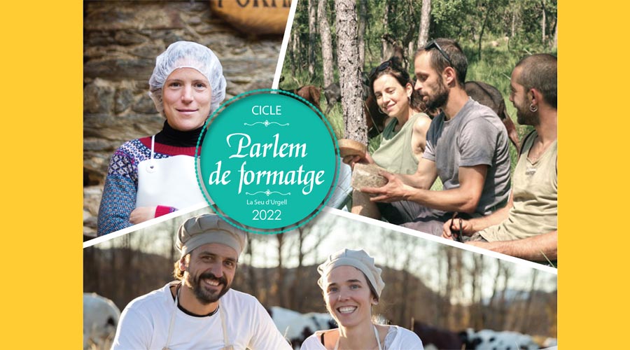 Cartell anunciant una taula rodona per parlar de formatges al Pirineu